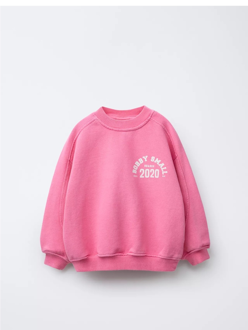 Zara faded Pink Bobby Crewneck Sweatshirt with '2020' Chest Print size 4T